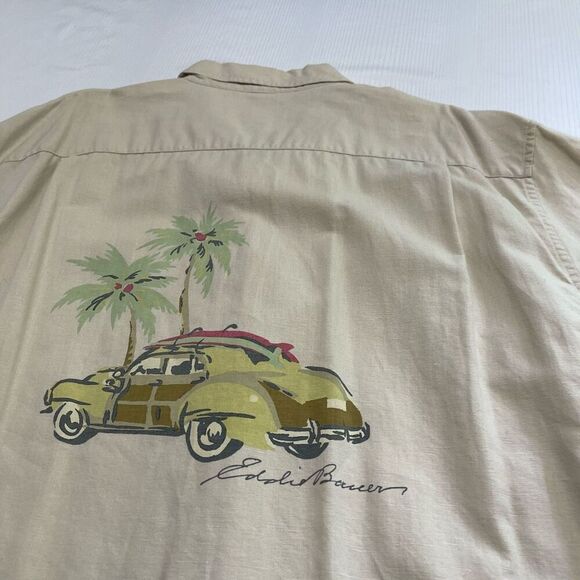 Eddie Bauer VTG Linen Button Up Shirt Men’s Size XL - Picture 1 of 7
